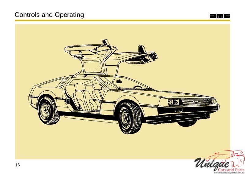 1981 DeLorean Owners Manual Page 23